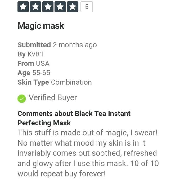 FRESH Black Tea Instant Perfecting Mask NEW MSRP $98 100ml 3.3 Oz - Picture 15 of 15